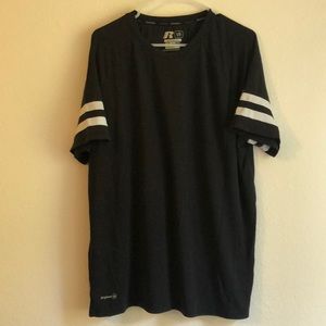 Russell training fit shirt. Large black / white